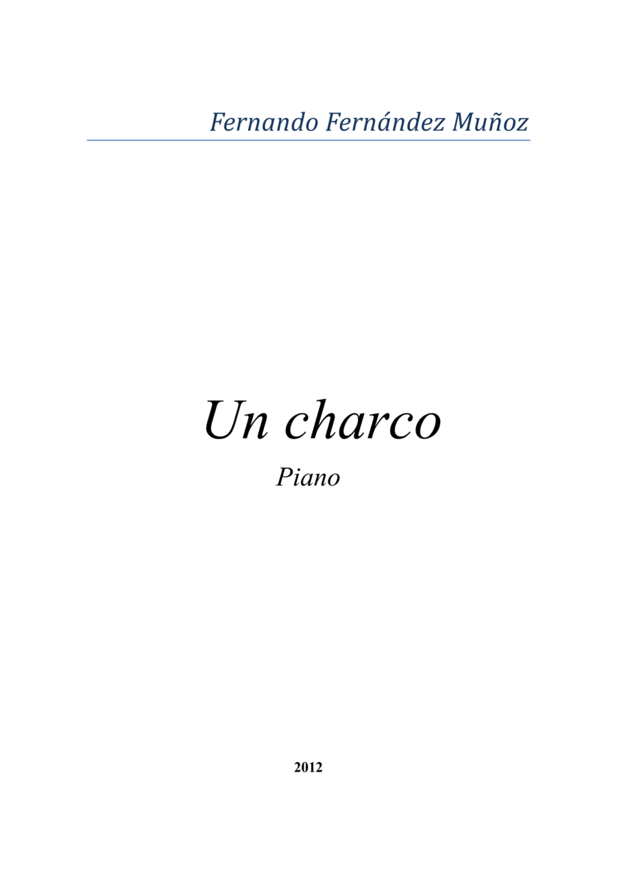 Un charco-simplified Piano Solo scores gallery preview page 1