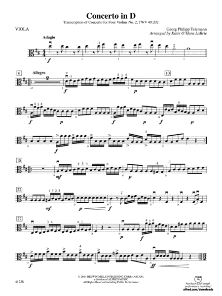 Concerto in D: Viola