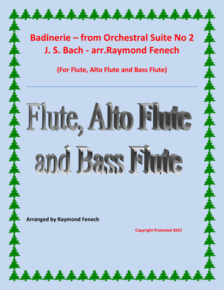 Book cover for Badinerie - J.S.Bach - Flute, Alto Flute and Bass Flute
