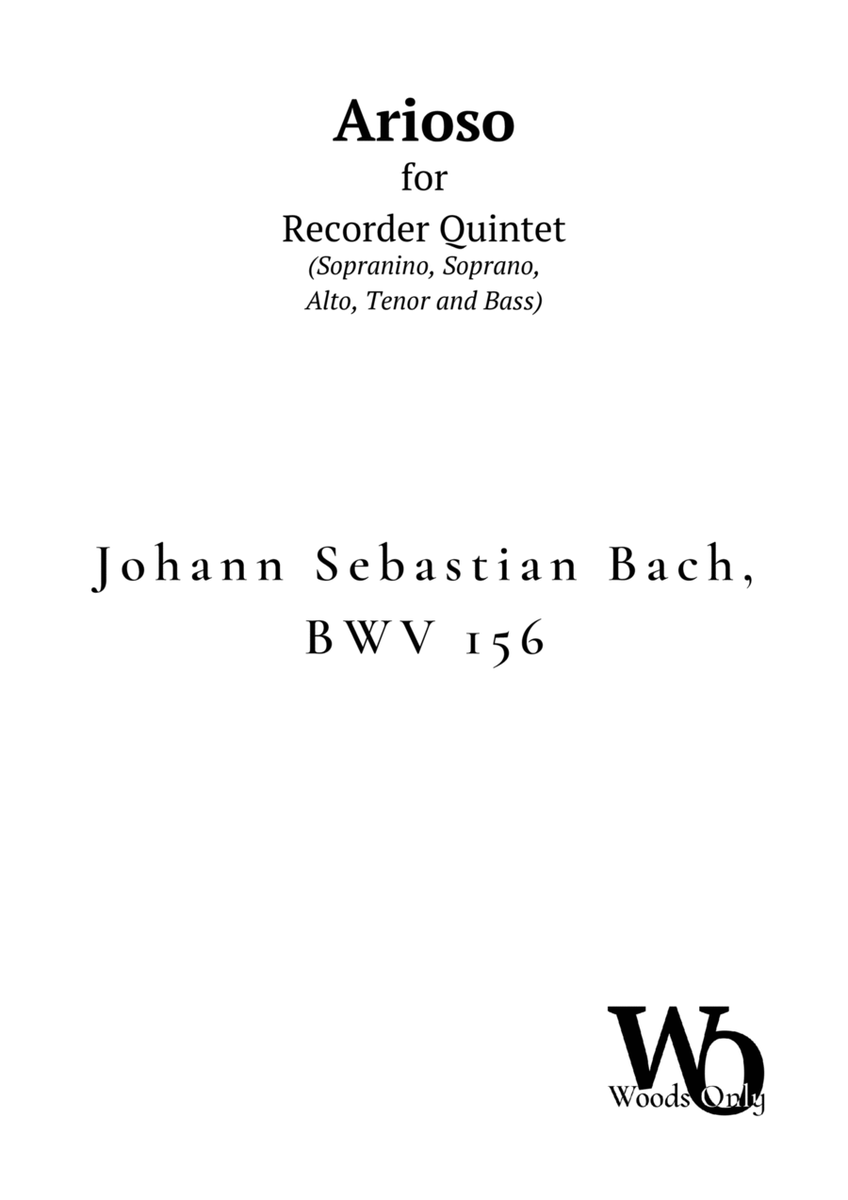 Arioso by Bach for Recorder Choir Quintet image number null