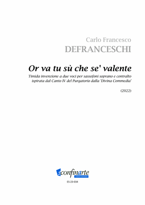 Book cover for Carlo Francesco Defranceschi: Or va tu sù che se' valente (ES-23-034)