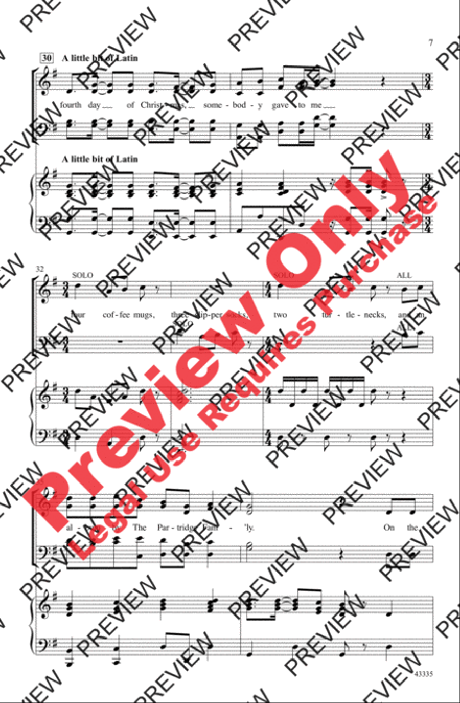 The Twelve Days of a Regifted Christmas 4-Part scores gallery preview page 22