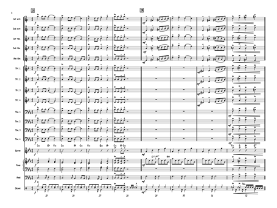 Carol of the Bells Jazz Ensemble scores gallery preview page 5