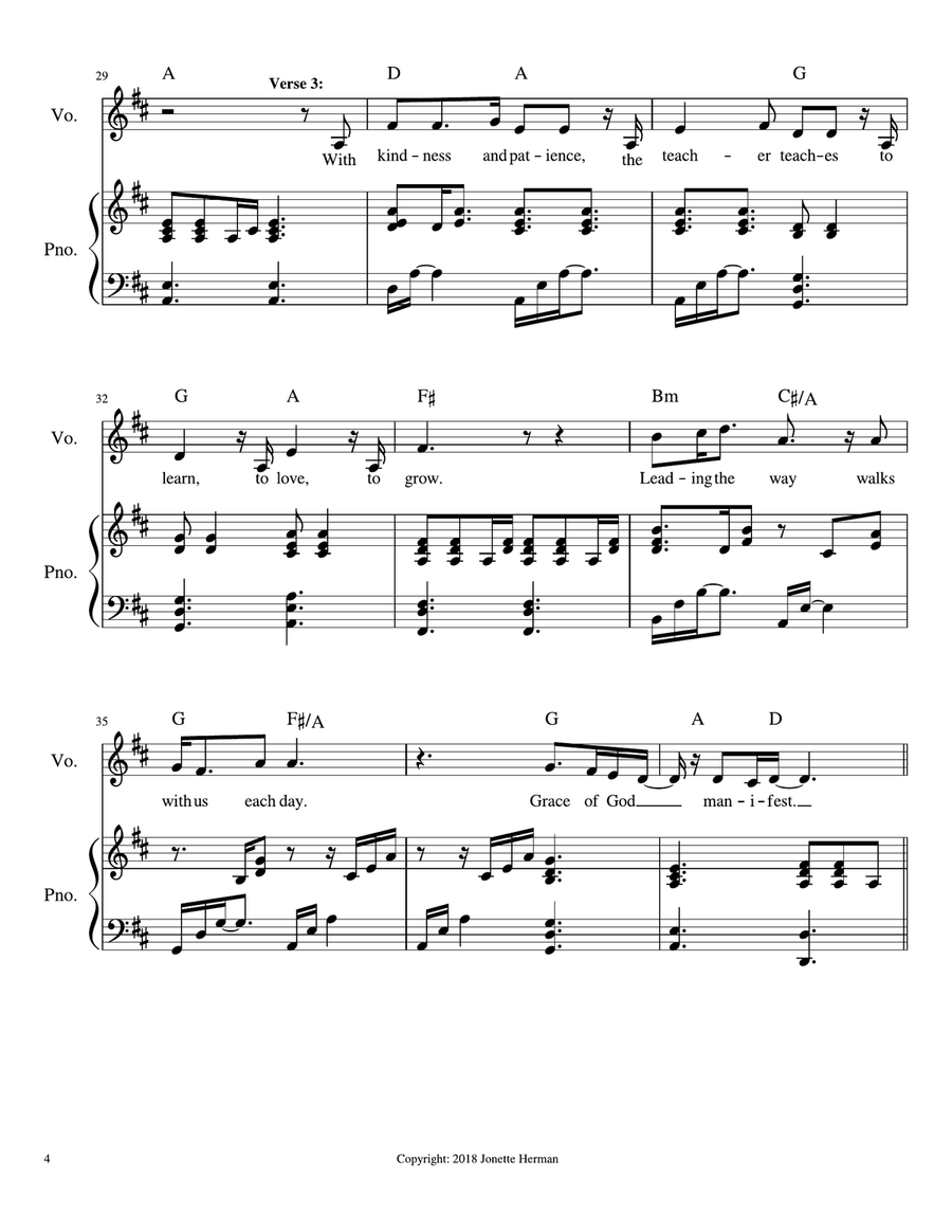 God Manifest God Manifest Piano, Vocal scores gallery preview page 4