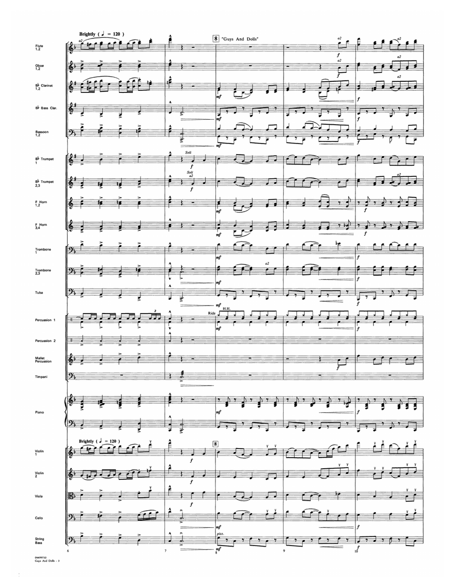 Music from Guys and Dolls (arr. Calvin Custer) - Full Score Full Orchestra scores gallery preview page 3