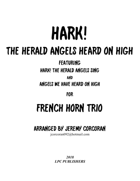 Hark! The Herald Angels Heard on High for Three French Horns image number null