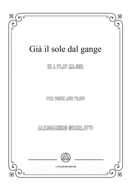 Scarlatti - Già il sole dal gange in A flat Major for voice and piano image number null