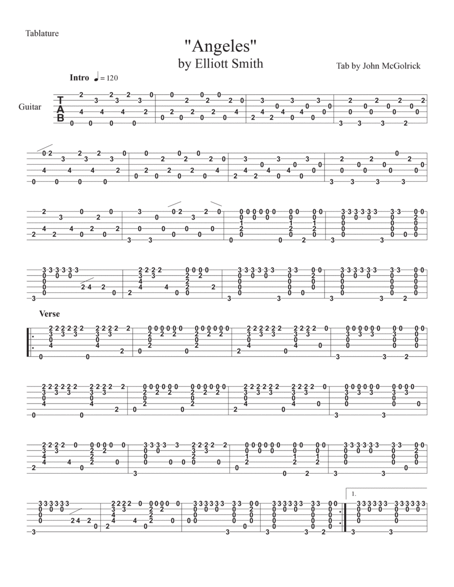 Angeles Acoustic Guitar scores gallery preview page 1