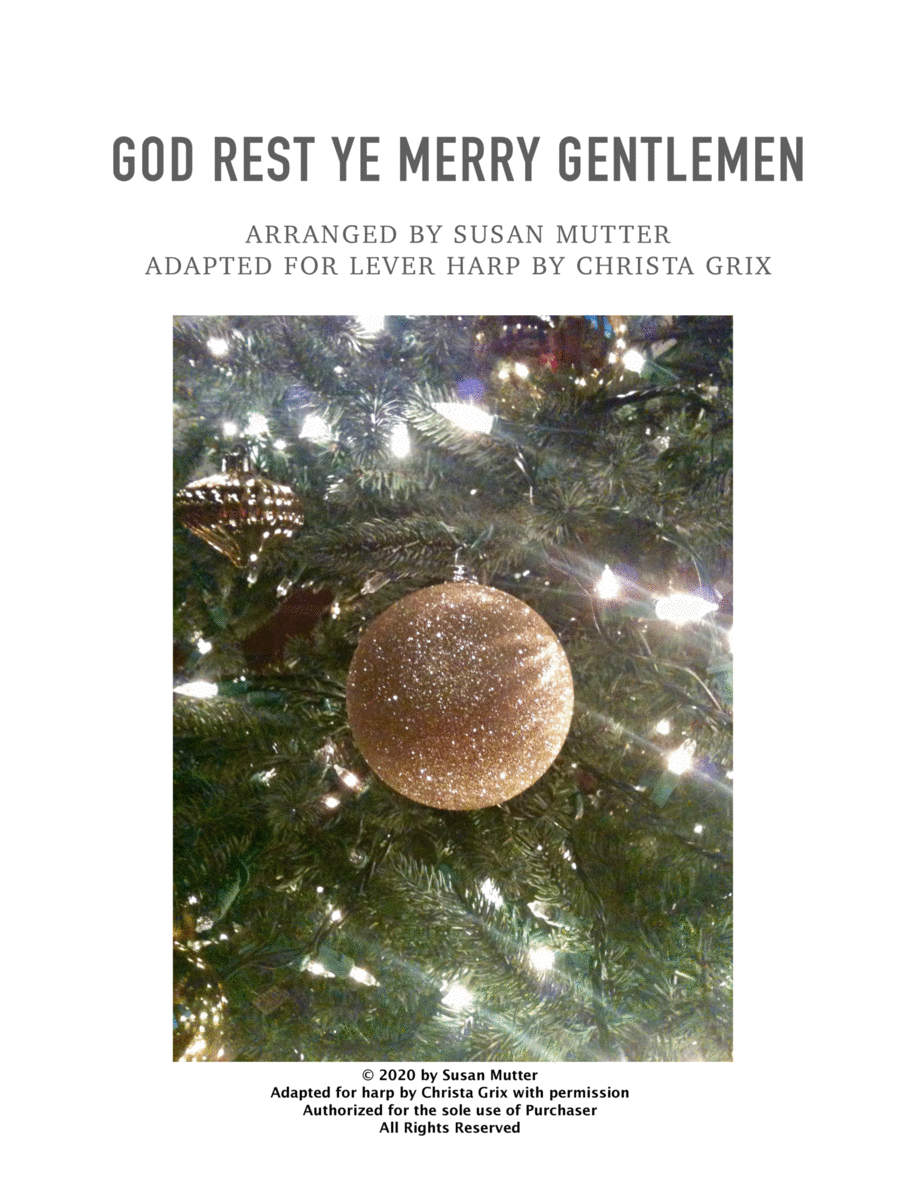 God Rest Ye Merry Gentlemen Harp scores gallery preview page 1