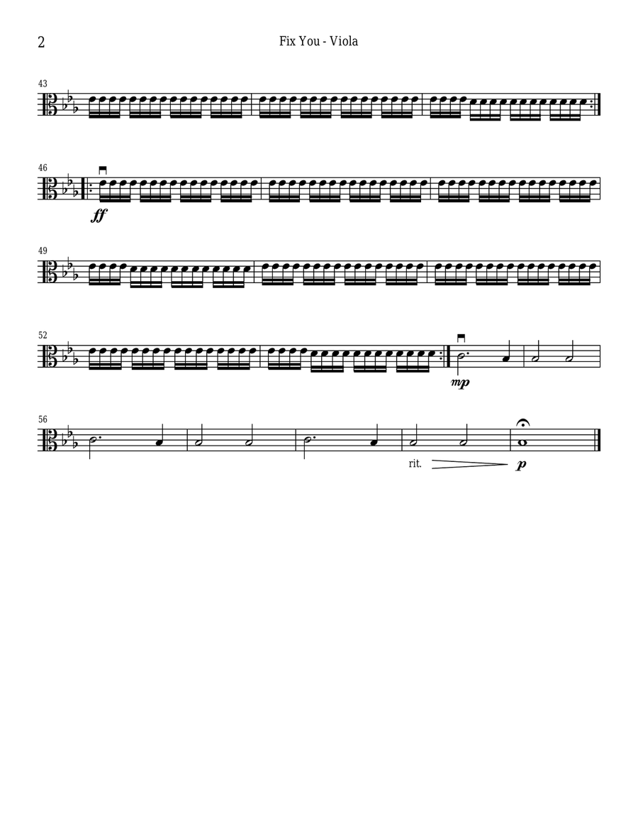 Fix You String Quartet scores gallery preview page 6