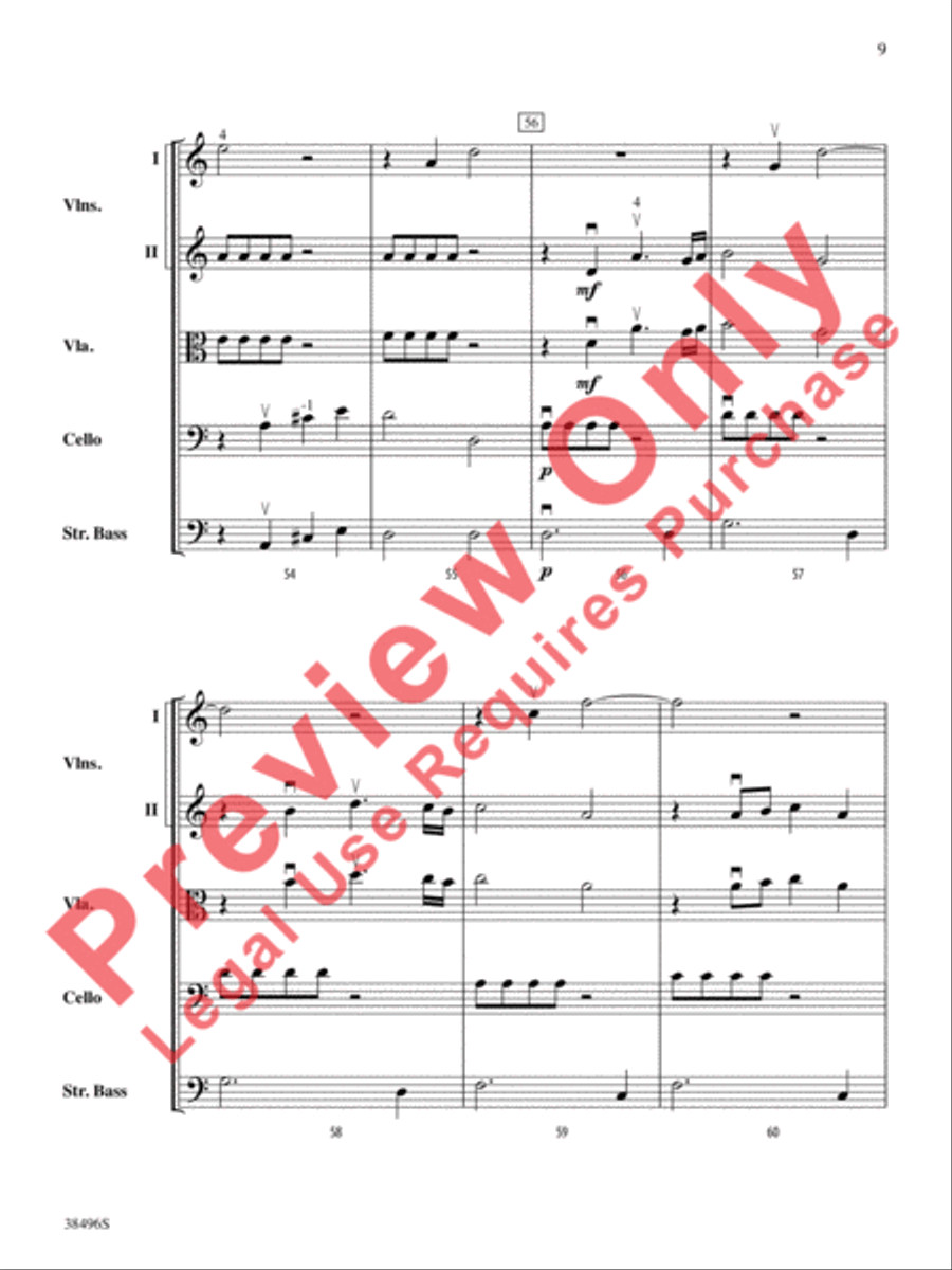 Viva los Conquistadores! String Orchestra scores gallery preview page 10