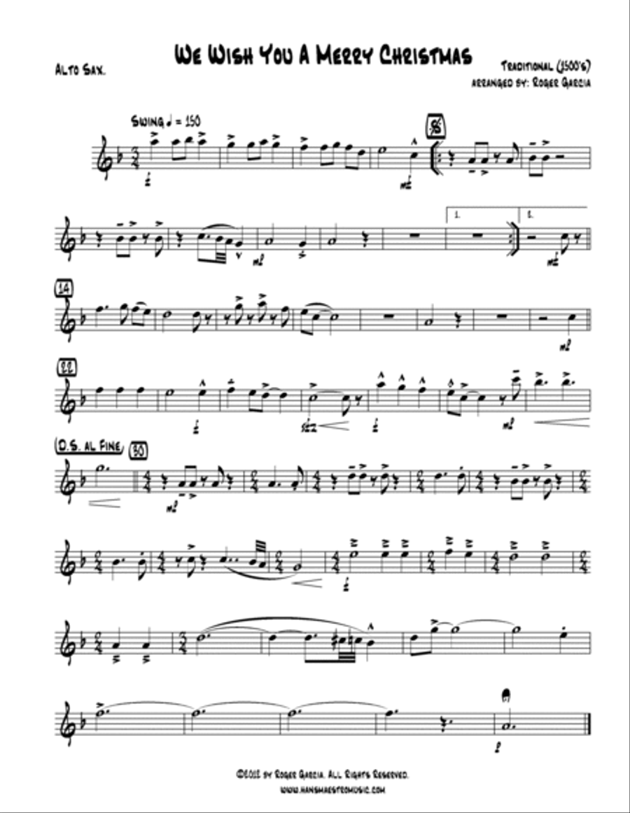 We Wish You A Merry Christmas Small Ensemble scores gallery preview page 4