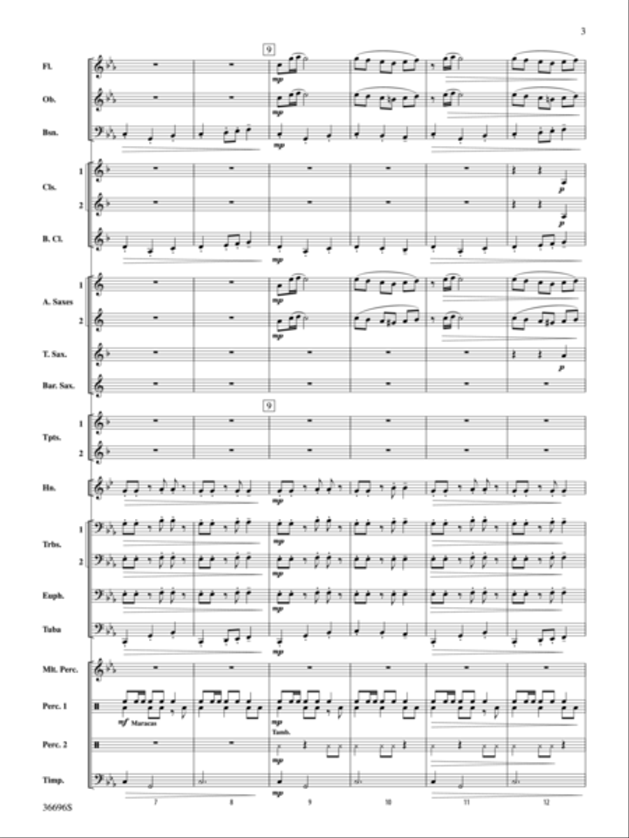 La Madre de los Gatos Concert Band scores gallery preview page 3