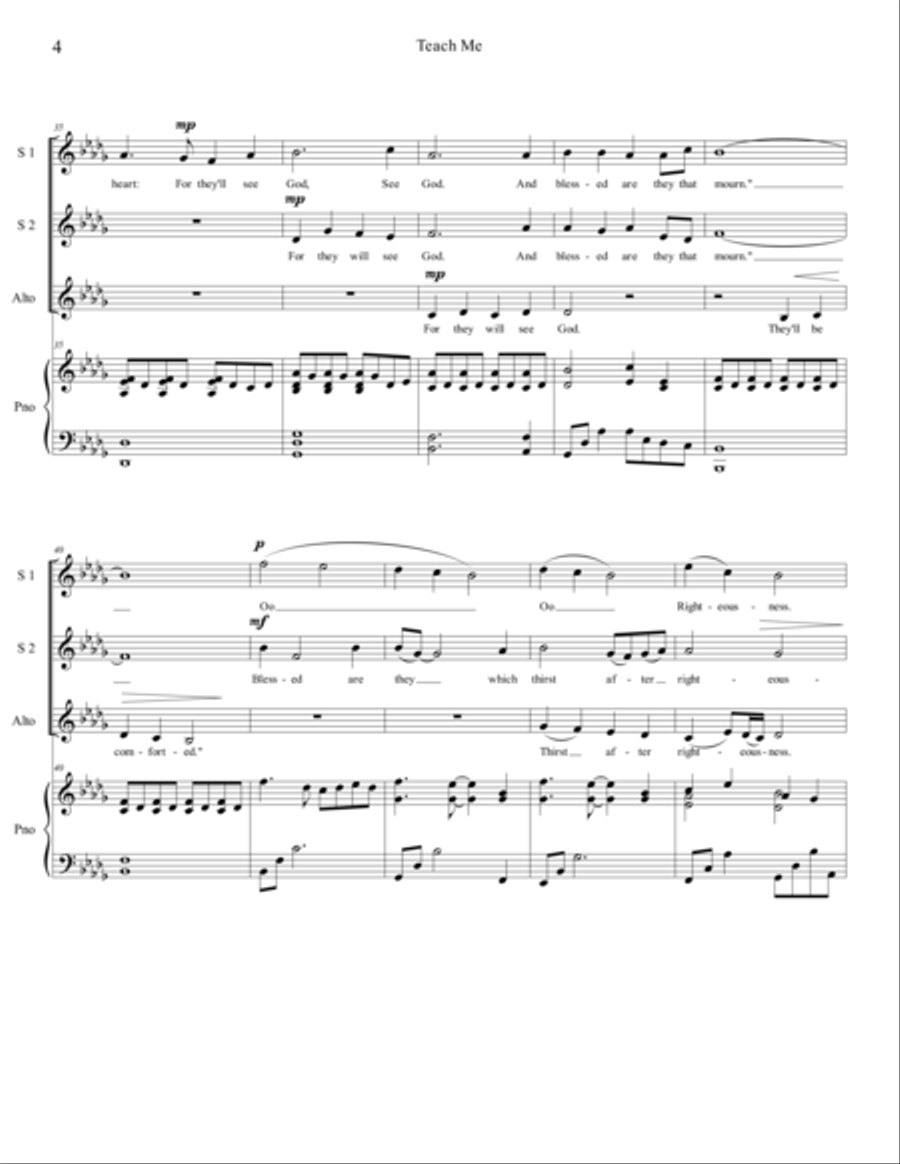 Teach Me, Lord SSA scores gallery preview page 5