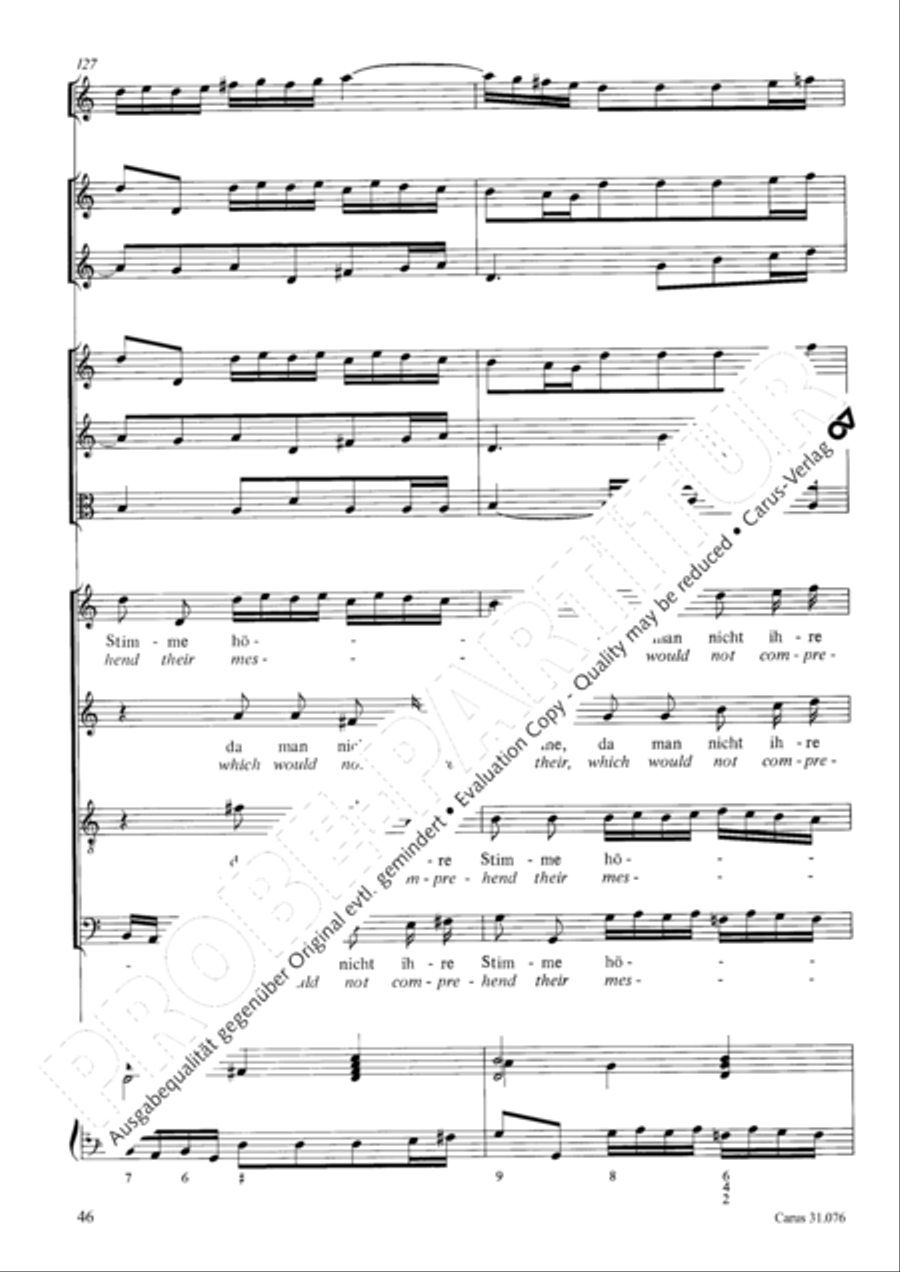 The heavens are telling the Father's glory (Die Himmel erzahlen die Ehre Gottes) 4-Part scores gallery preview page 47