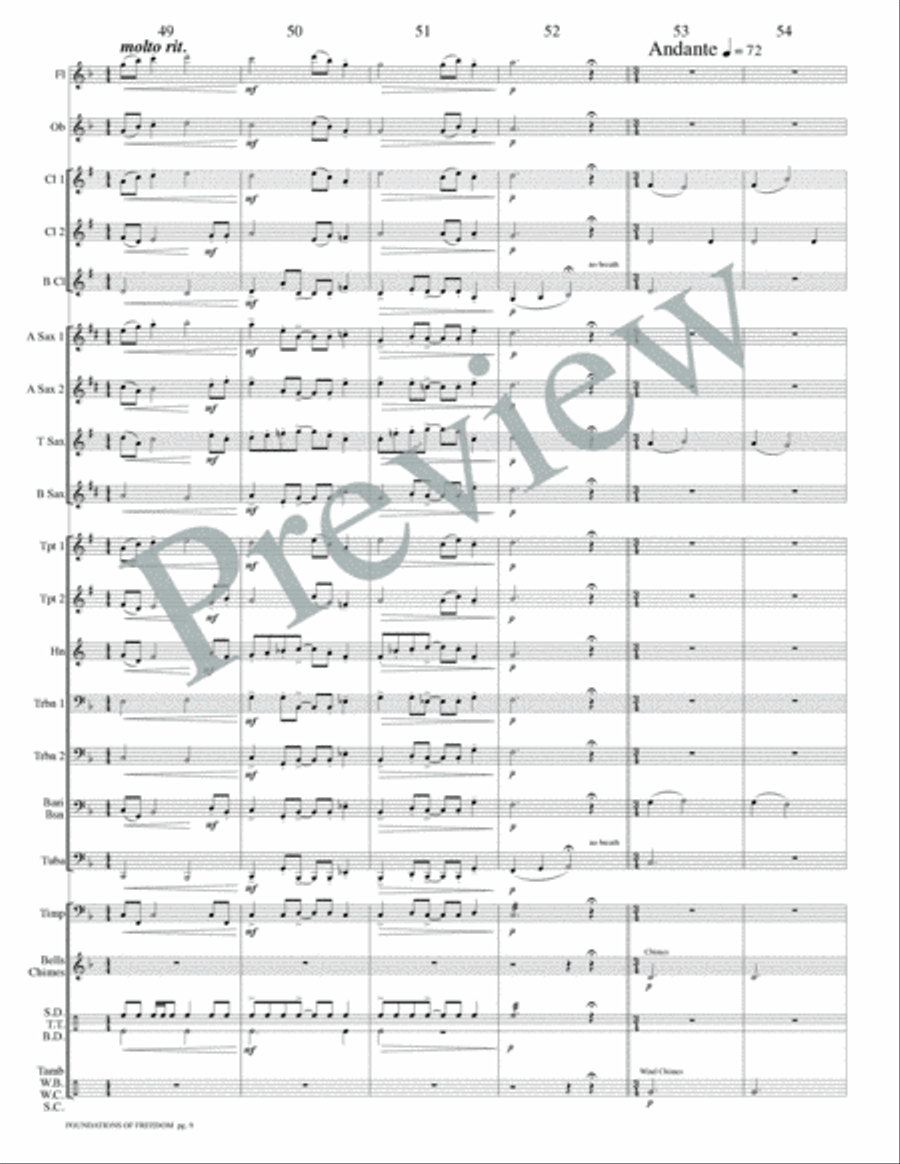 Foundations of Freedom Concert Band scores gallery preview page 12