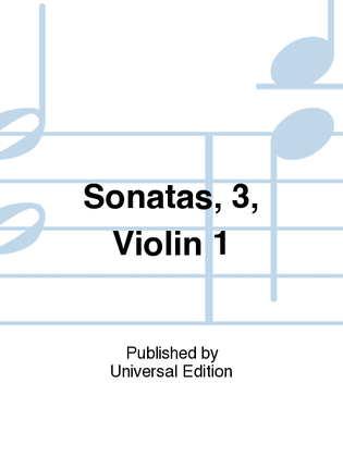 Book cover for Sonatas, 3, Violin 1