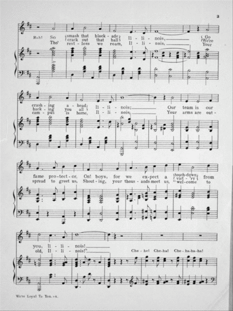 The Illinois Loyalty Song Voice scores gallery preview page 3