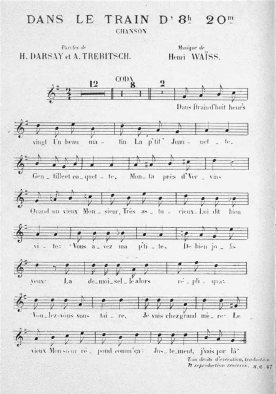Dans Le Train d'8h 20m Voice scores gallery preview page 2