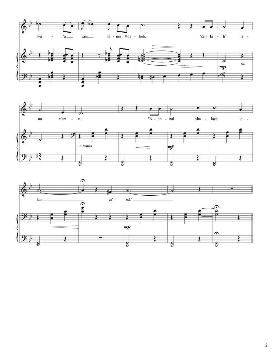 Two Hebrew Prayers Voice scores gallery preview page 2