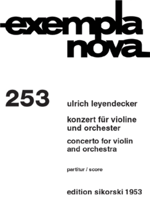 Book cover for Concerto for Violin and Orchestra