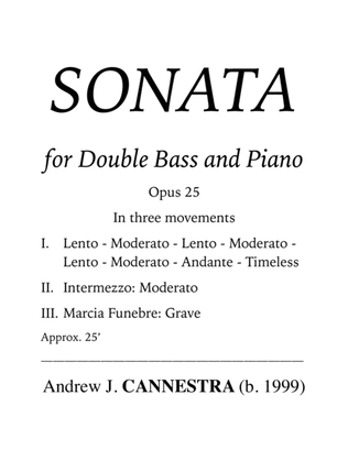 Andrew Cannestra - Sonata for Double Bass and Piano