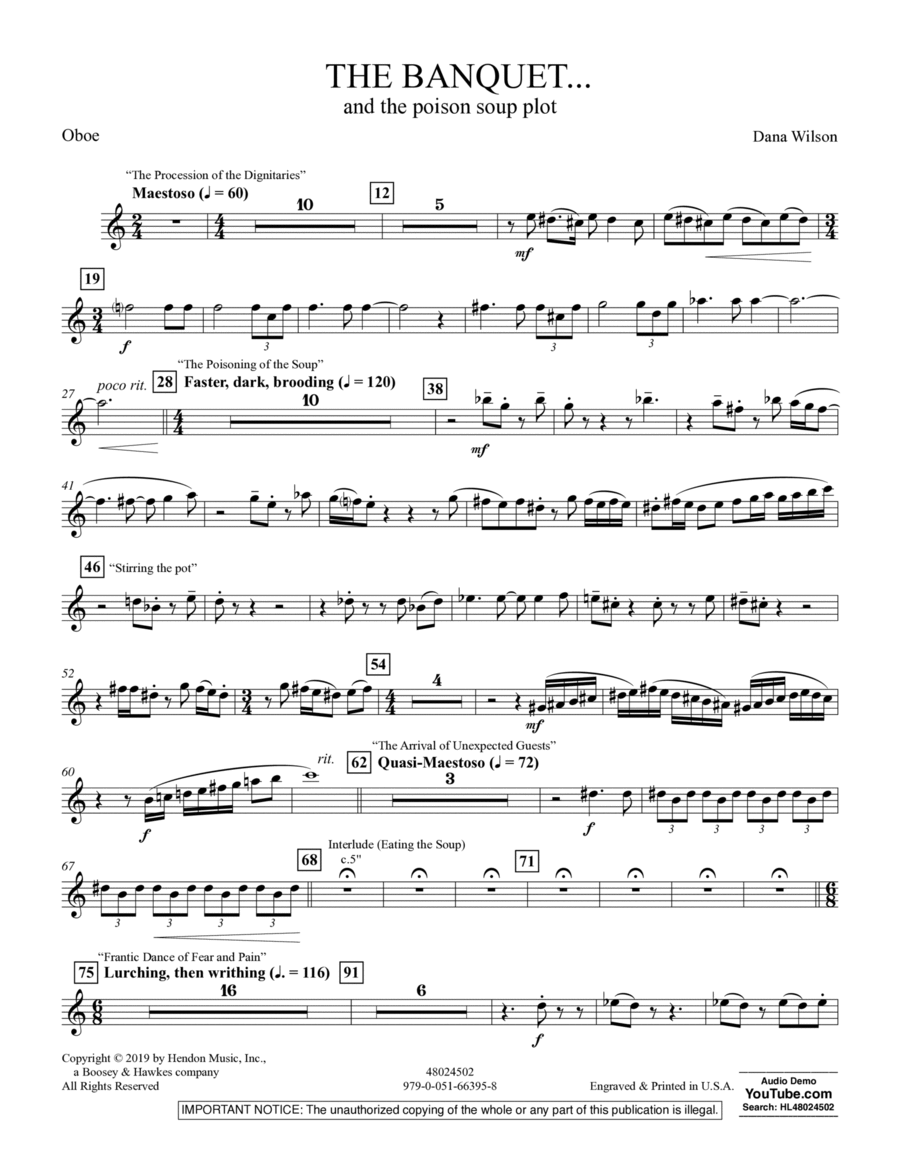 The Banquet...and the poison soup plot - Oboe Concert Band scores gallery preview page 1