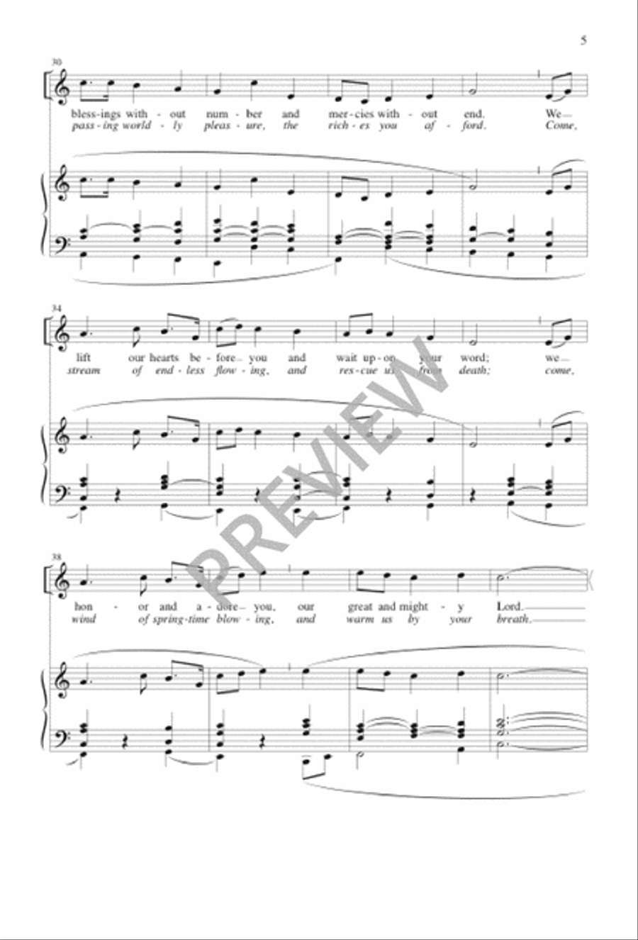O God beyond All Praising / O Spirit All-Embracing O God beyond All Praising / O Spirit All-Embracing 3-Part scores gallery preview page 6