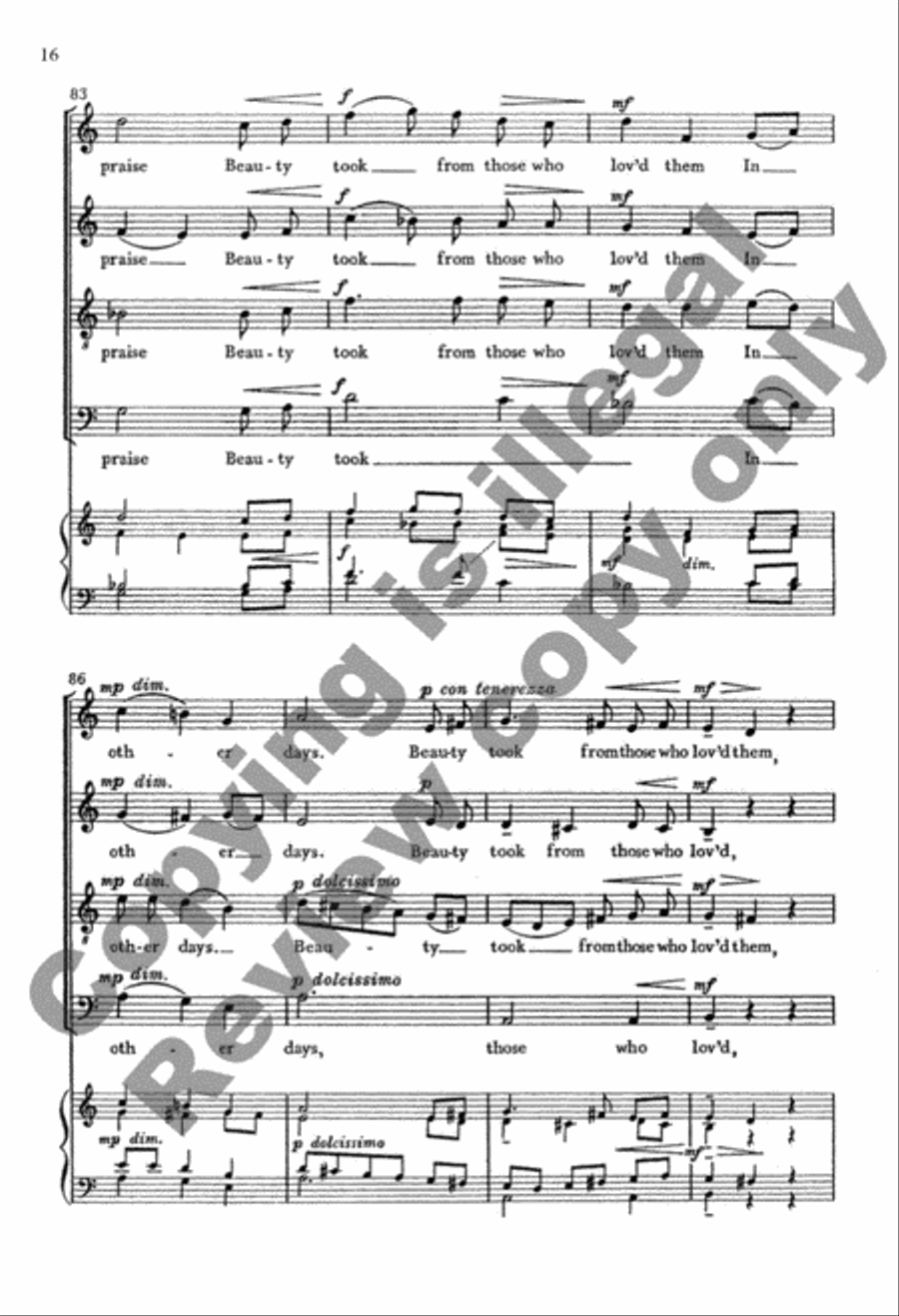 Fare Well 4-Part scores gallery preview page 13