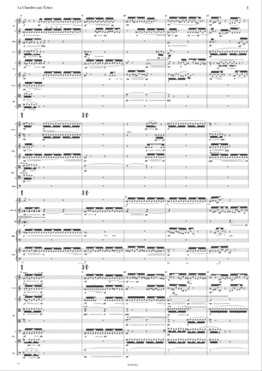 La Chambre aux echos Score scores gallery preview page 4