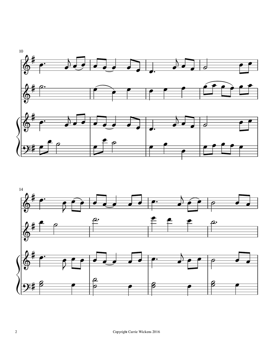 Here is Love, Vast as the Ocean Flute Duet scores gallery preview page 2
