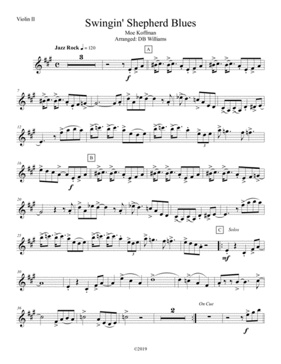 Swingin' Shepherd Blues (Violin 2)