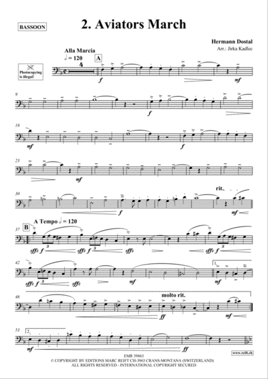 10 Greatest Famous Marches Bassoon Solo scores gallery preview page 3
