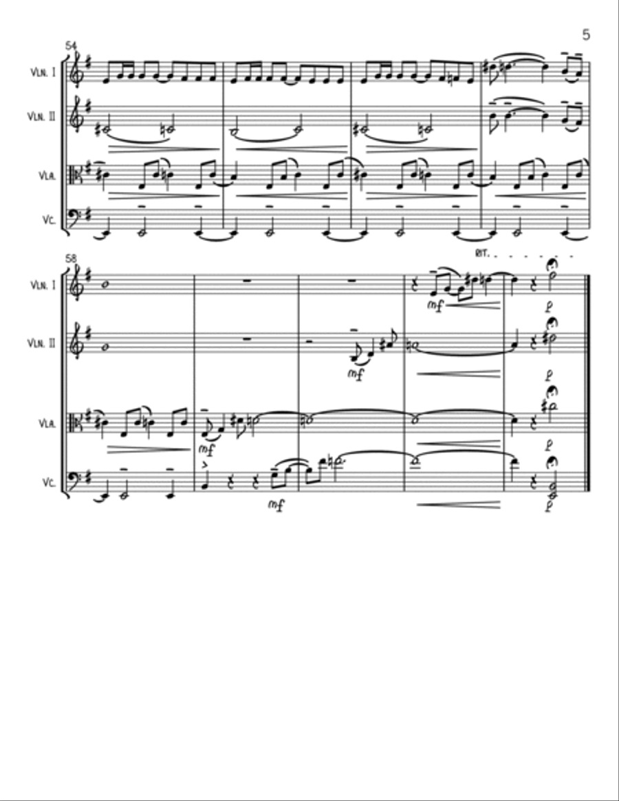 James Bond Theme String Quartet scores gallery preview page 5
