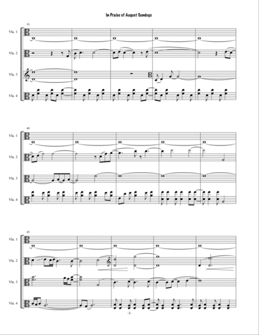 In Praise of August Sundogs-score Viola scores gallery preview page 3