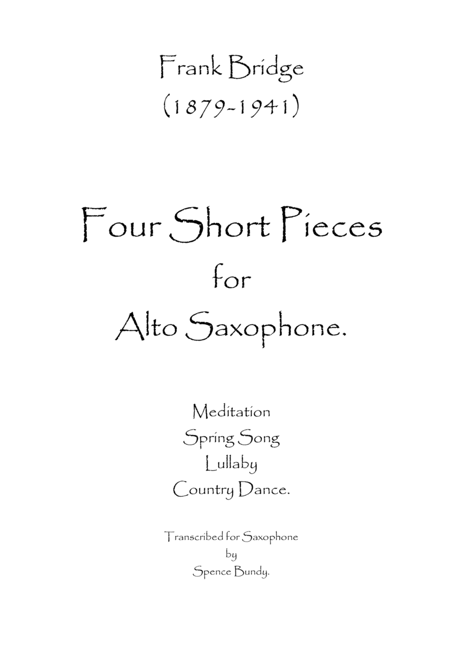 Four Short Pieces Alto Saxophone scores gallery preview page 1