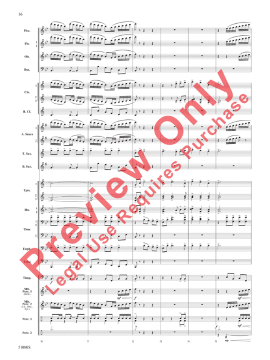 Eternal Flame Concert Band scores gallery preview page 17