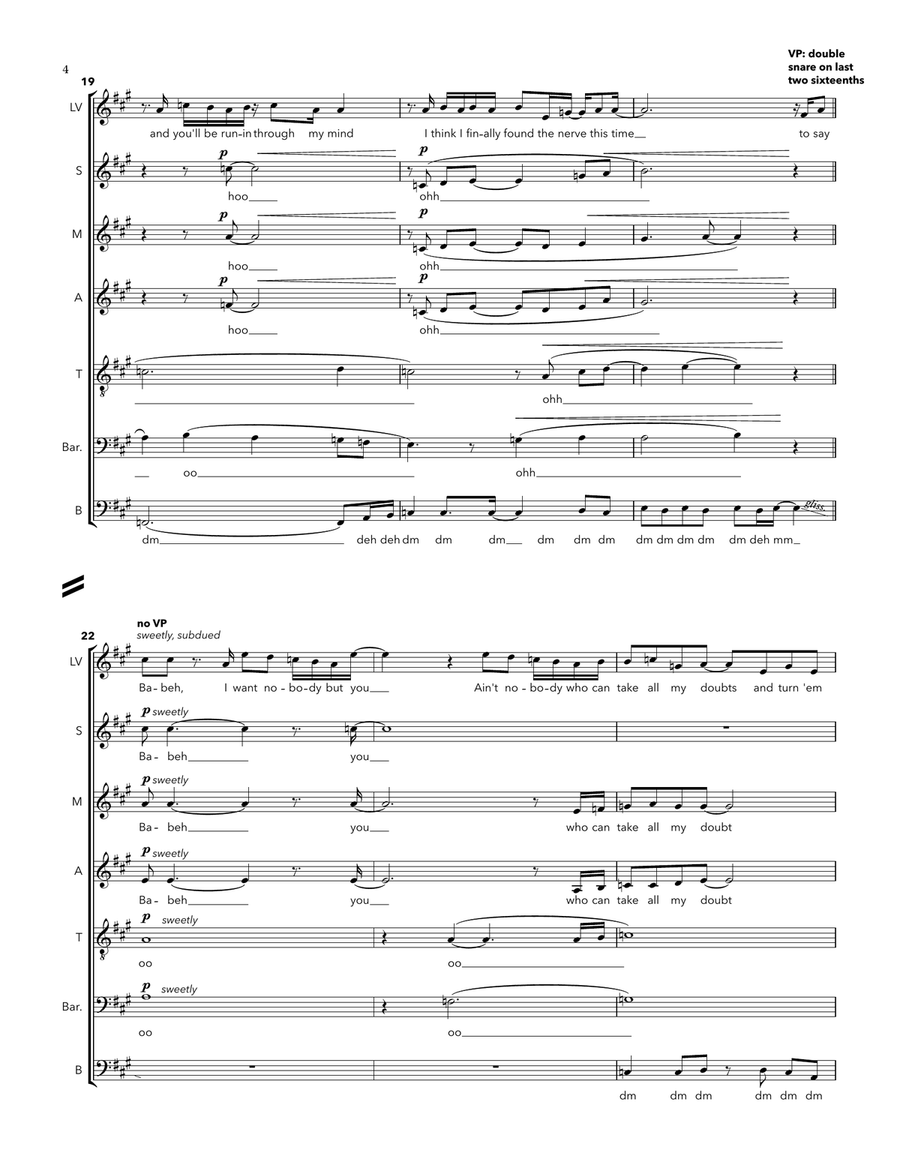 Nobody But You A Cappella scores gallery preview page 4