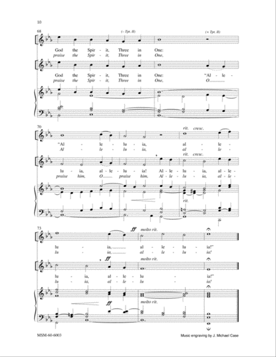Ye Watchers and Ye Holy Ones All Creatures of Our God and King SSATB scores gallery preview page 6