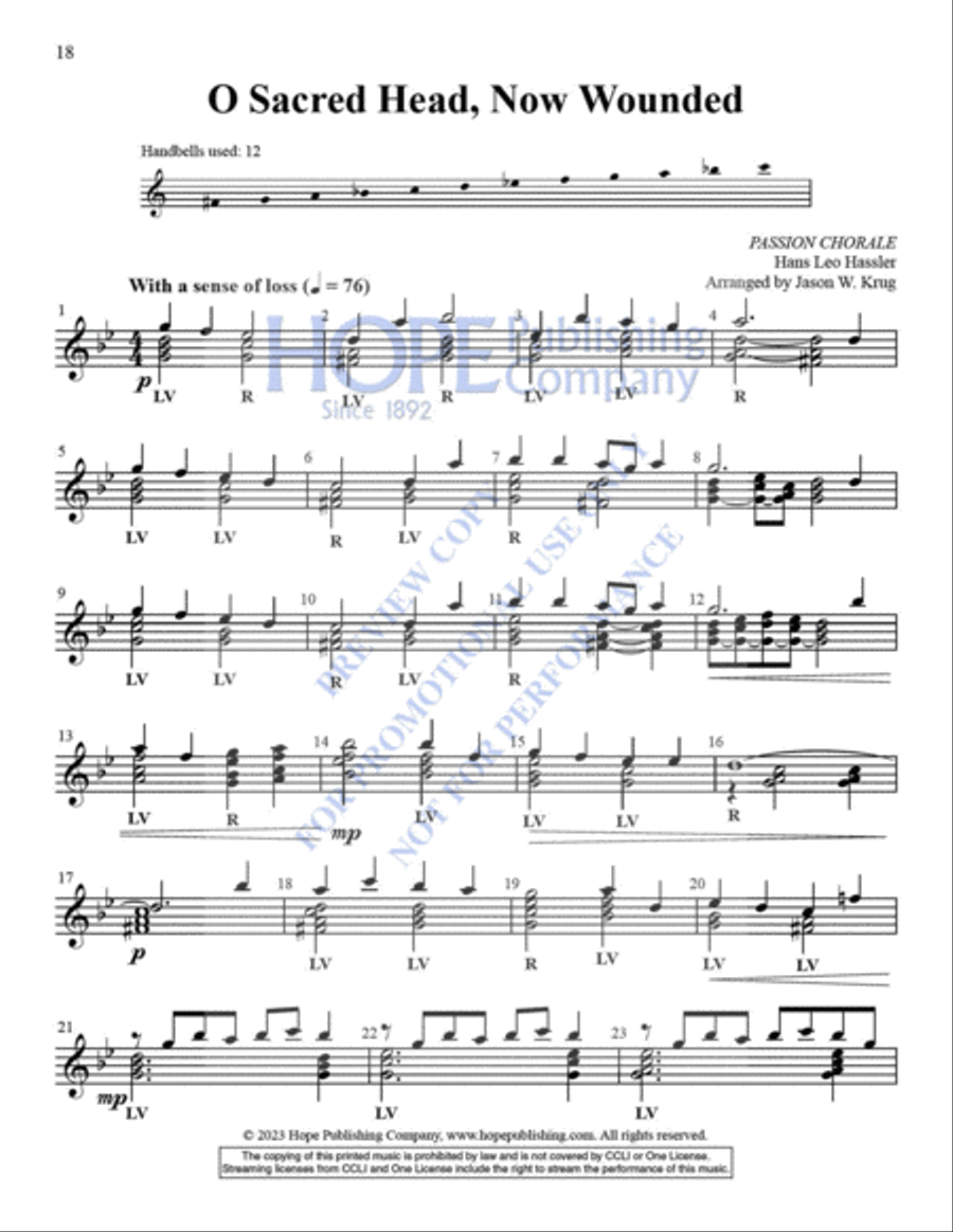 Small But Mighty: Settings for 12 Bells, Vol 6 Handbell Choir scores gallery preview page 19