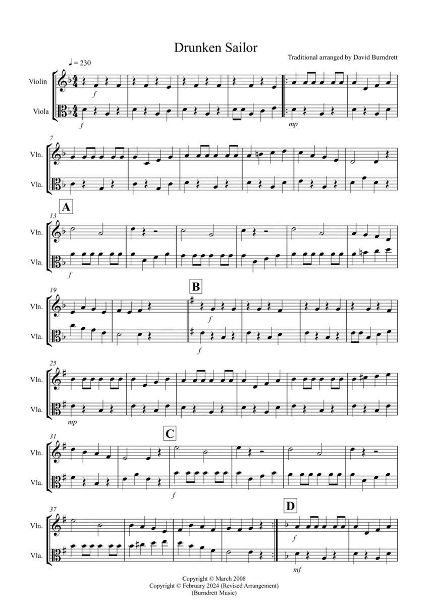 Moonlight Sonata (1st movement) for Violin and Viola Duet image number null