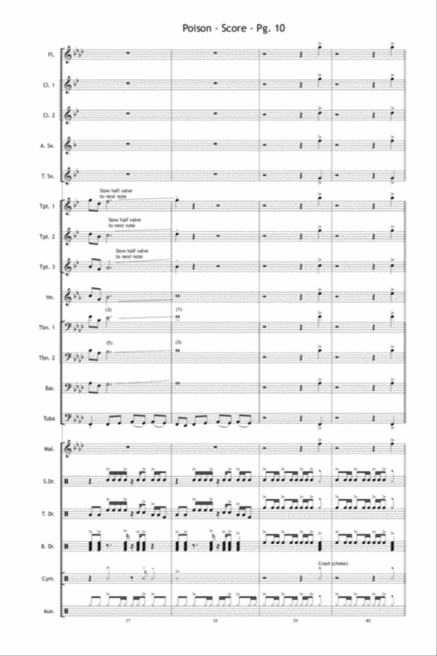 Poison Marching Band scores gallery preview page 11
