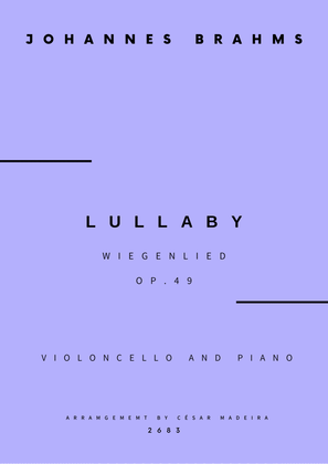 Brahms' Lullaby - Cello and Piano (Full Score and Parts)