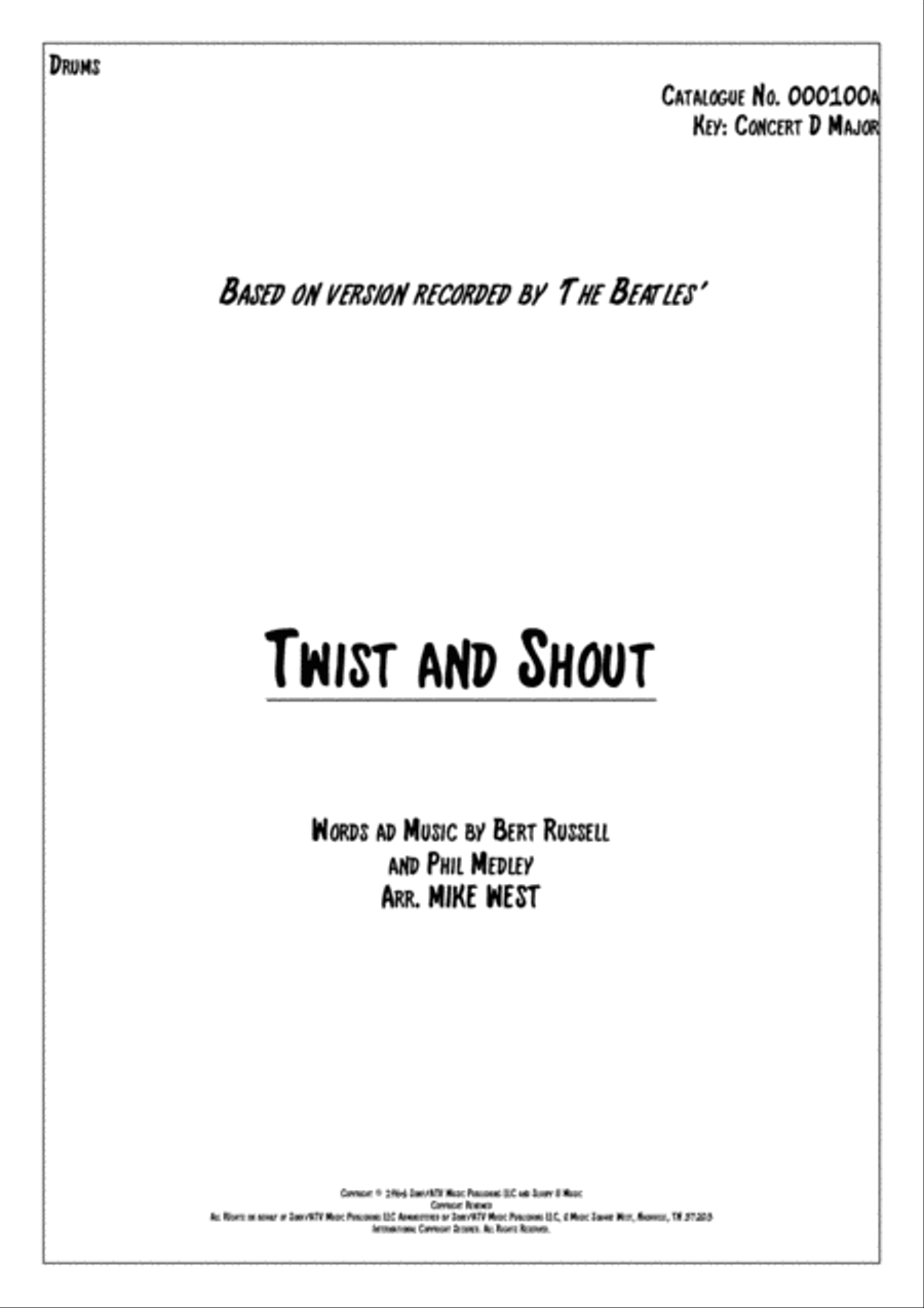 Twist And Shout Drum Set scores gallery preview page 1