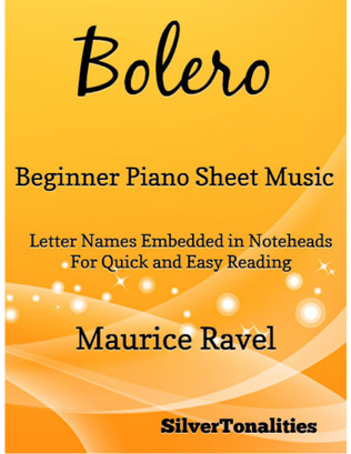 Book cover for Bolero Beginner Piano Sheet Music