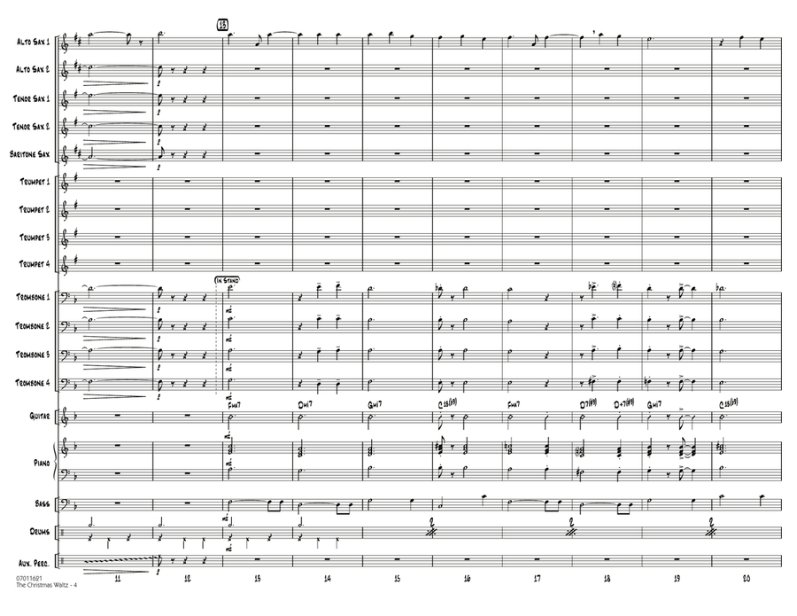 The Christmas Waltz - Full Score Jazz Ensemble scores gallery preview page 3