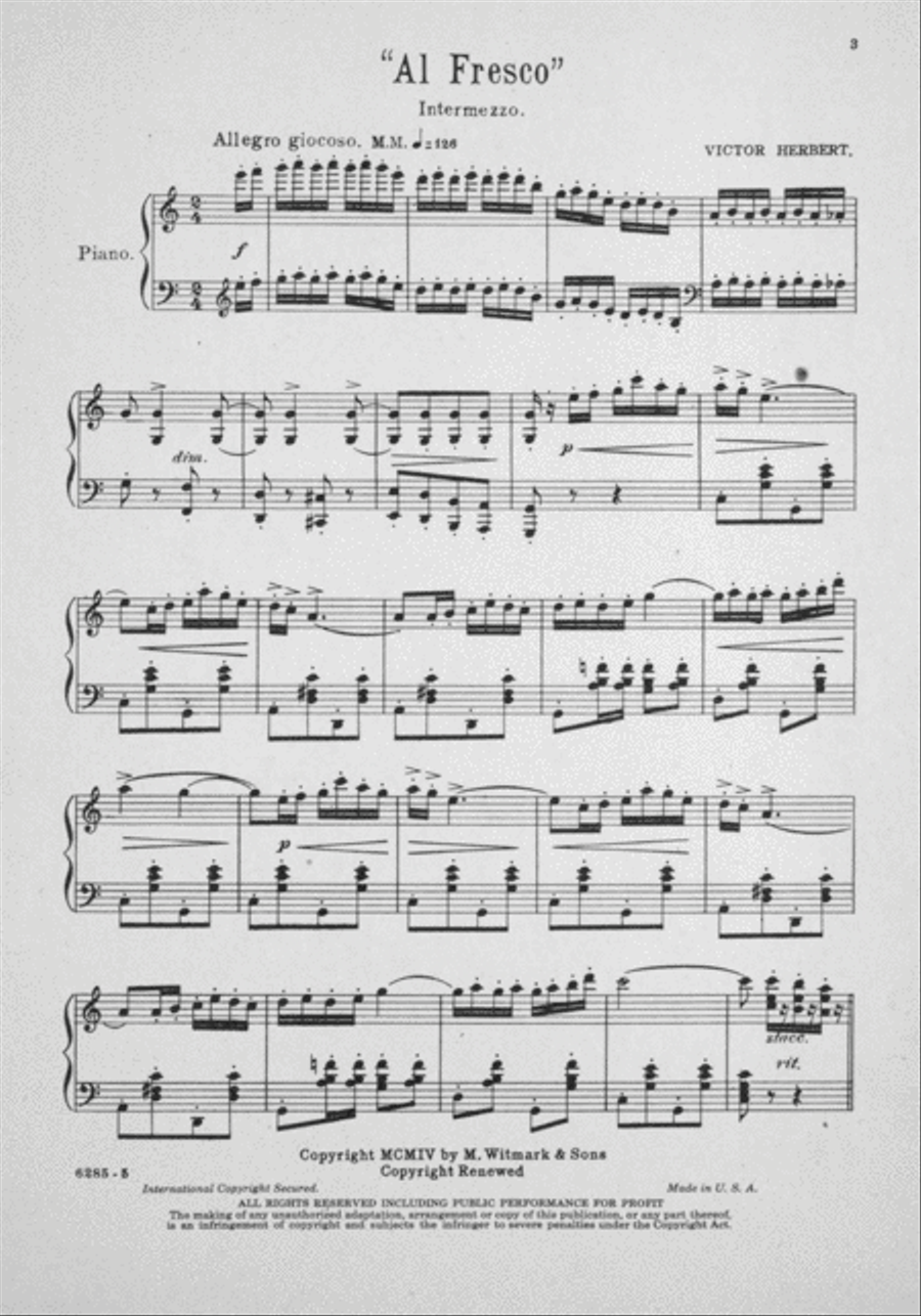 Al Fresco. Intermezzo Piano Solo scores gallery preview page 2