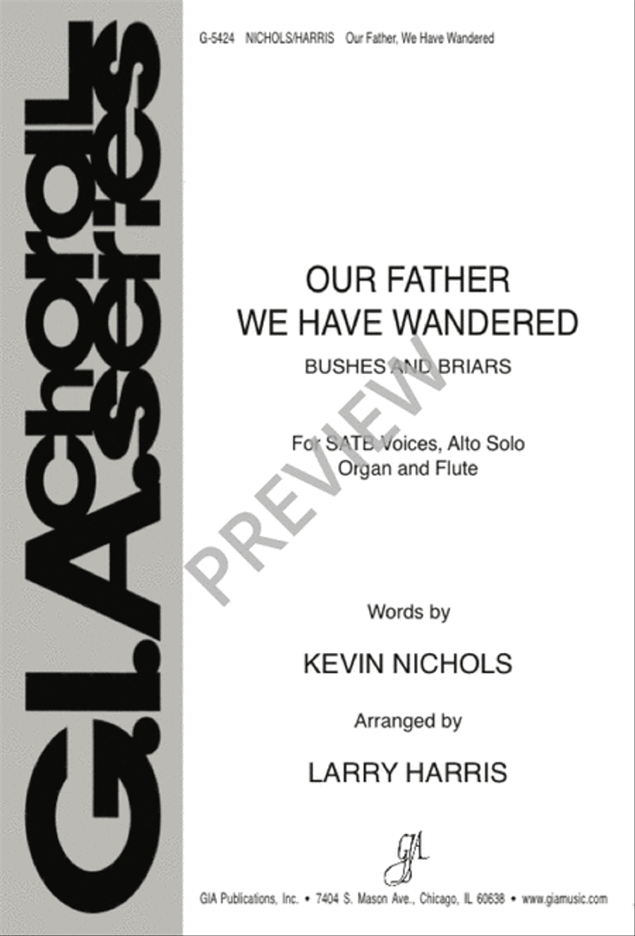 Our Father, We Have Wandered 4-Part scores gallery preview page 1