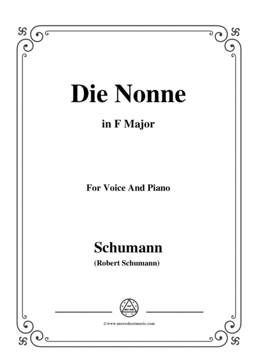 Schumann-Die Nonne,in F Major,for Voice and Piano image number null
