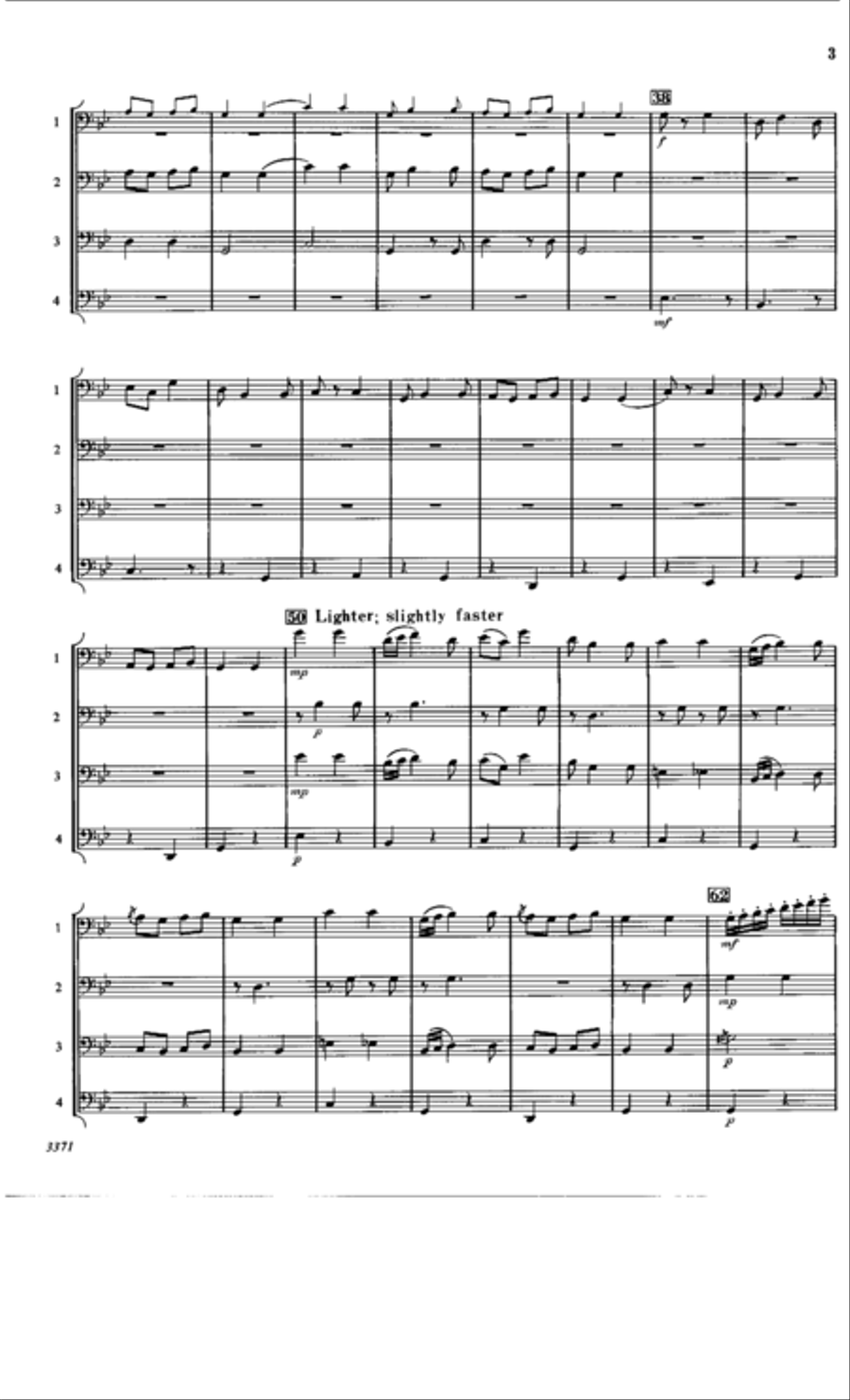 Russian Sailors' Dance Trombone Quartet scores gallery preview page 3